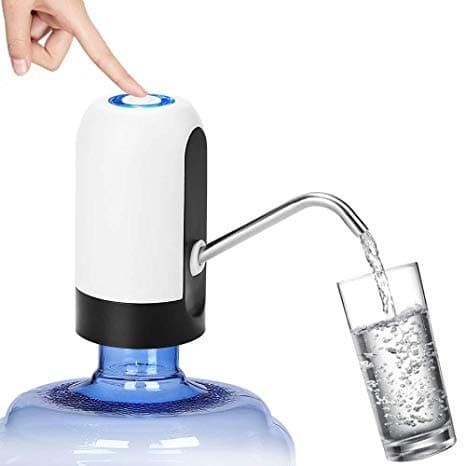 Pompa Galon Elektrik Recharge Led Automatic Water Dispenser Praktis