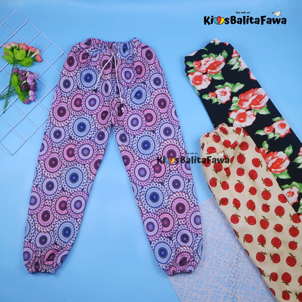 Jogger Motif Uk 8-10 Tahun / Celana Panjang Anak Laki Perempuan Joger Pants Import Grosir Murah
