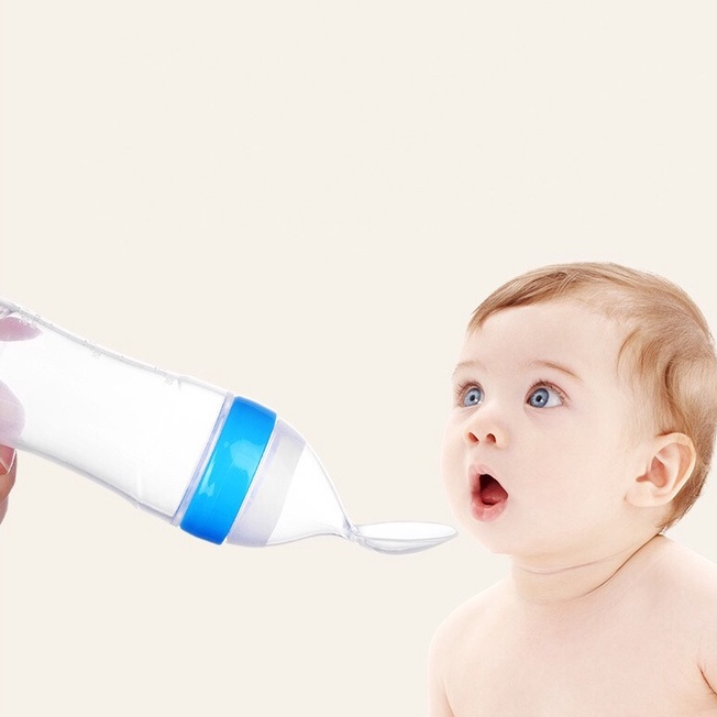 JOS0091 Botol Dot Silikon Sendok Makan Makan Bayi