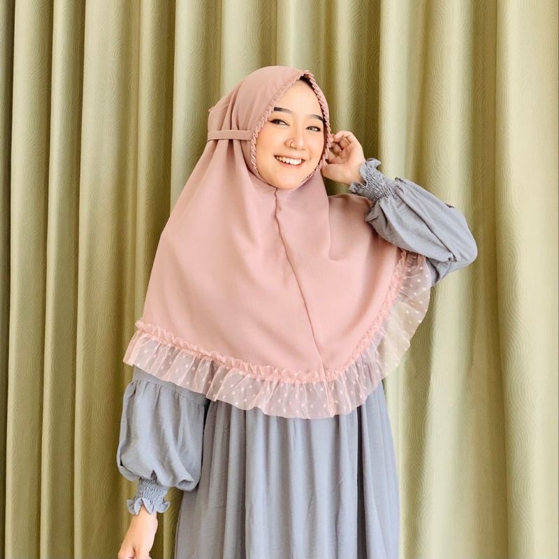 JilBab instan Lana ^_^  Lipit Instan Ciara kombi tile Instan Premium Diamond//-mocca Tile