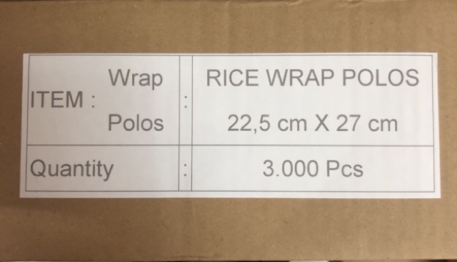 isi 500pcs/pack Kertas Nasi 22.5 x 27 cm / Rice Wrap ala KFC mcD Fried chicken