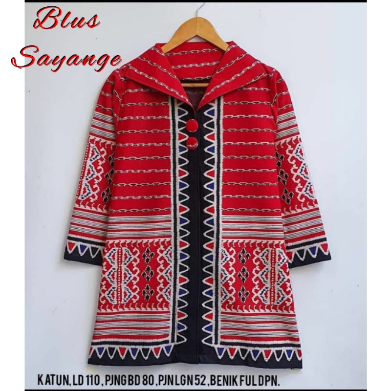 Blus Sayange batik solo atasan kerja blus kantor