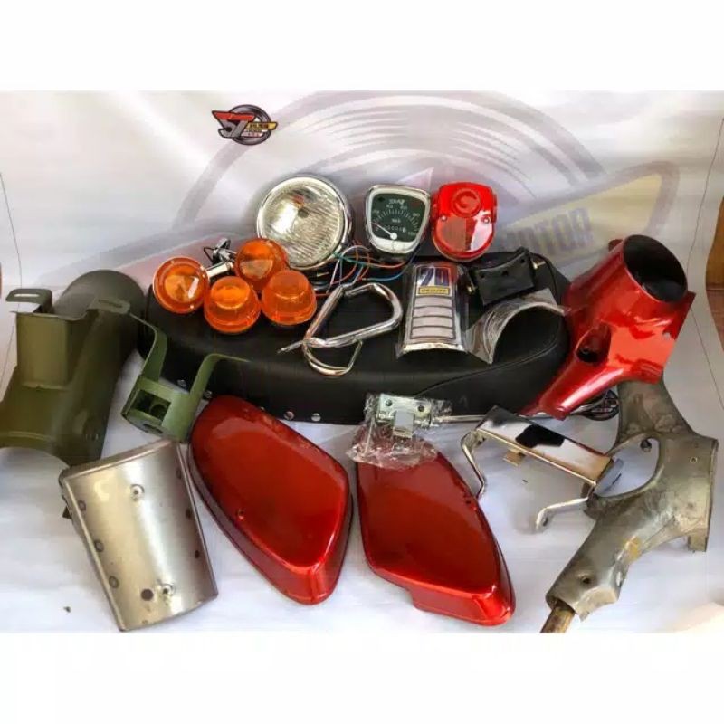 Paket Promo Komplit Body Set C70 Stang Kepala C70 Tepong Aki Panel Dada Spakbor Belakang Jok Sein Ri