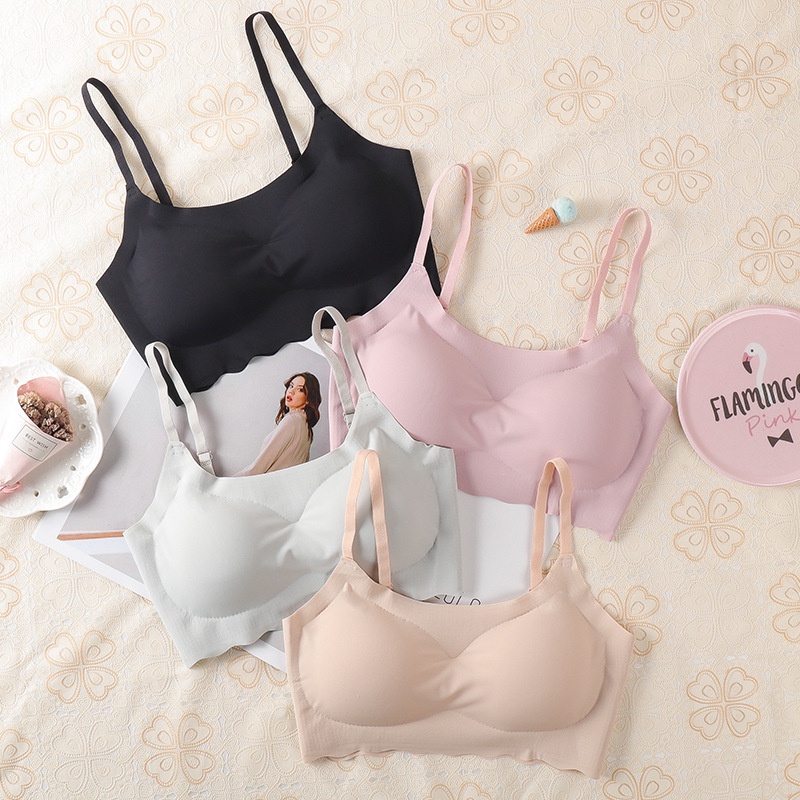 MURHOL Bra Wanita Tali Seamless Pakaian Dalam Cewek Korea Murah Anti Nyeplak Murah Lucu Lembut Halus Adem  - BH5