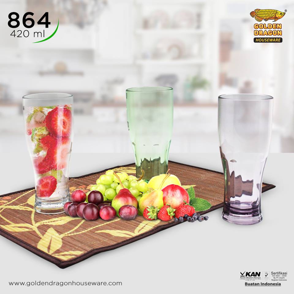 Gelas Jus (864)  HIJAU - Golden Dragon
