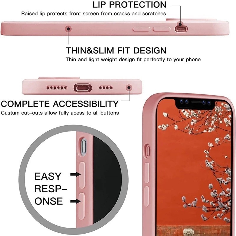 Rubik's Cube Ultra Thin Phone Case Compatible for IPhone 11 12 13 Pro X XR XS Max Simple Full Silicone Cover