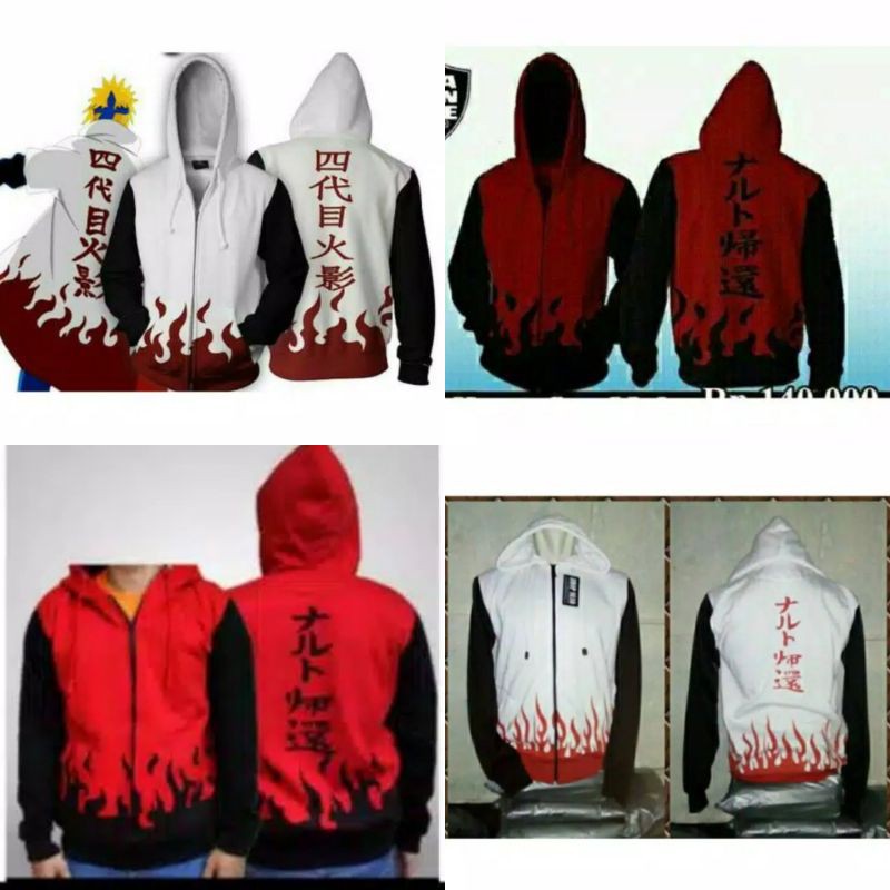 JAKET SWEATER HOODIE PRIA-WANITA ANIME NARUTO HOKAGE YONDAIME COSPLAY-JAKET COSPLAY-JAKET TERLARIS