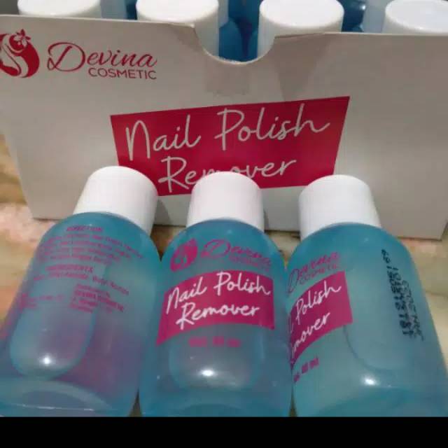 Nail Polish  remover Devina aseton pembersih  cat kuku 40 ml .