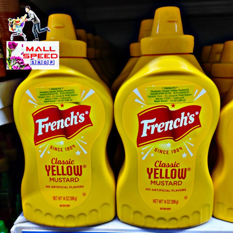 

French's Classic Yellow Mustard Squeeze No Artifical Flavours 8oz 226g