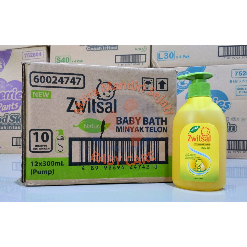 Zwitsal Natural Baby Bath With Minyak Telon 300 Ml Pump | Shopee Indonesia