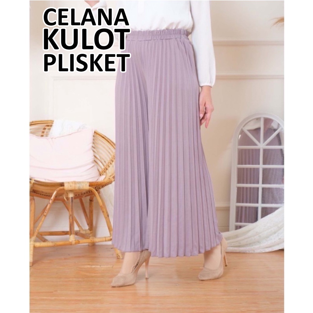 EL-NAFFA Kulot Dewasa Bahan Plisket Hyget Skirt Premium Dzifa (Bisa COD) KPD