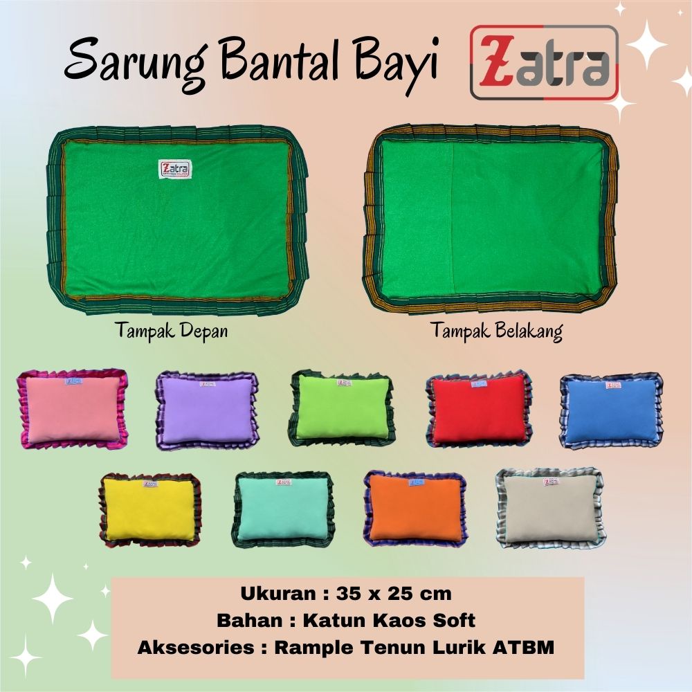 BANTAL BAYI ZATRA SUPER LEMBUT KOMBINASI TENUN LURIK SARUNG BISA DILEPAS