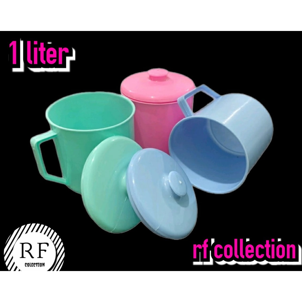 CANGKIR / MUG JUMBO / MUG PLASTIK 1 LITER / MUG PLASTIK TEBAL / CANGKIR PLASTIK BESAR / CUNTANG 1 LI