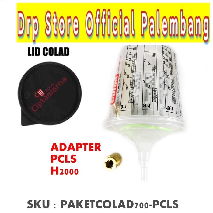 PAKET COLAD ADATER + KIT SNAP LID PCLS 700 ML +LID (MODEL TUSUK)