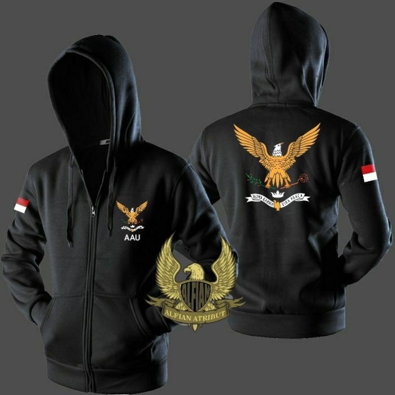 jaket sweater AAU,sweater hoodie zipper AKADEMI ANGKATAN UDARA