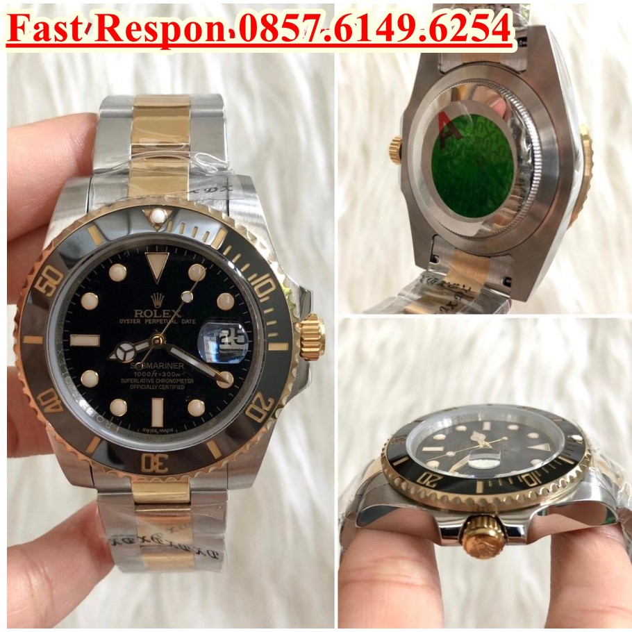 Flash Sale Rolex Submariner Two Tone Swiss ETA 1:1 Garansi 1th