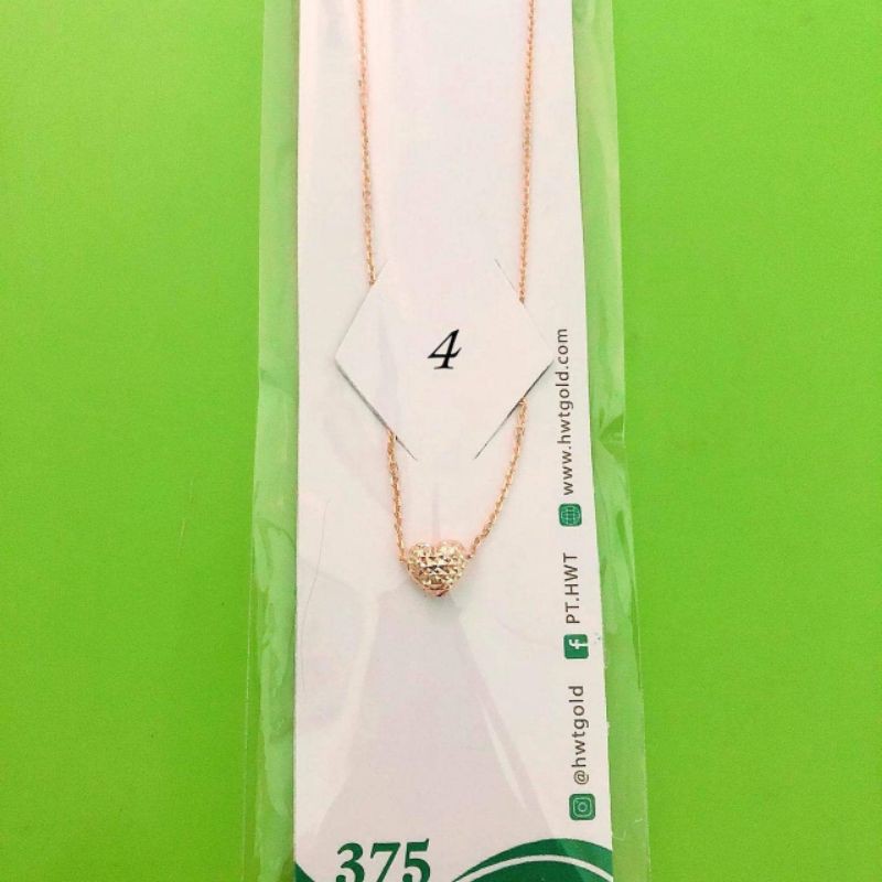 Kalung Anak dan dewasa love, bulan, tetes 3D berat ringan HWT kadar 375 8K