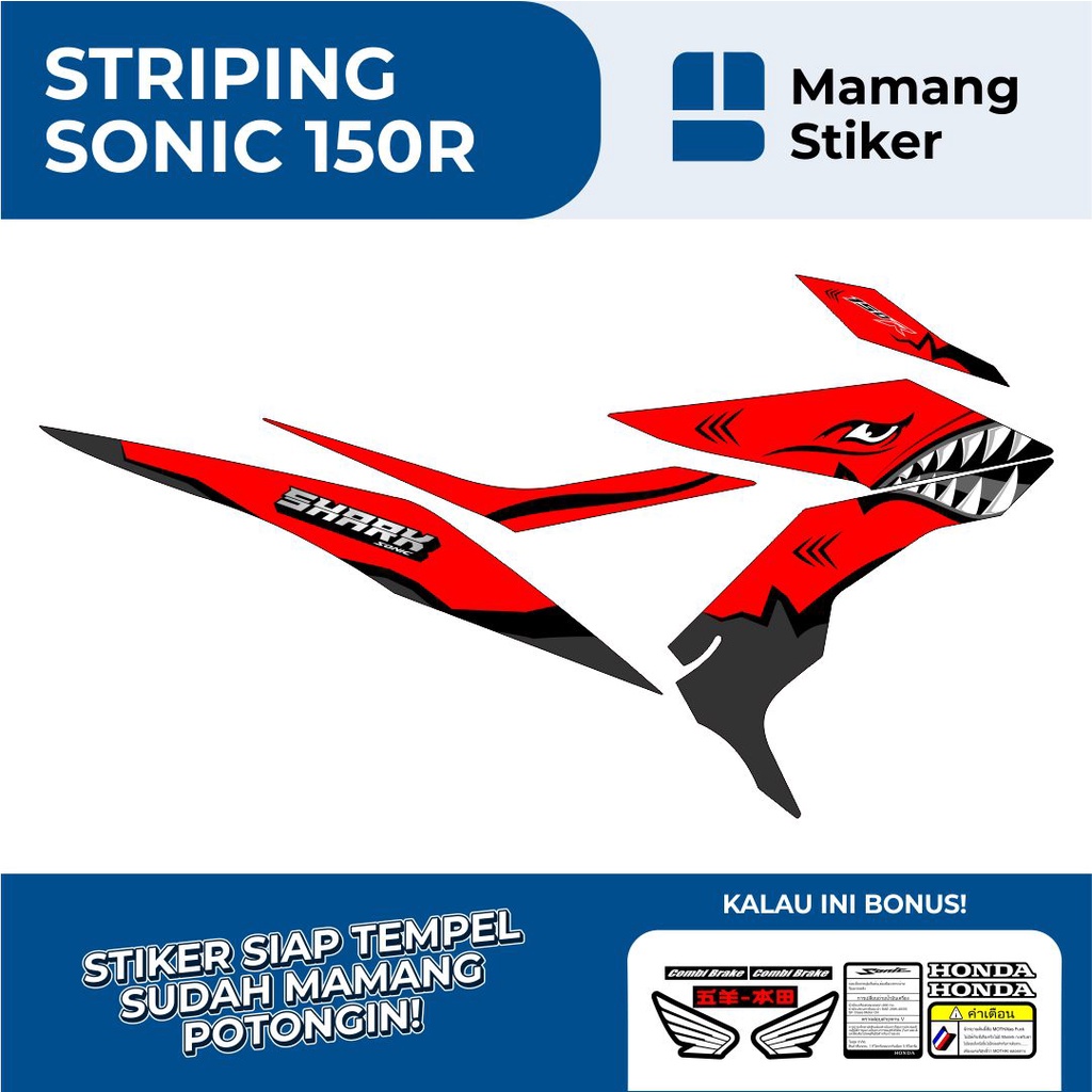 STRIPING HONDA SONIC 150R 2019 VARIASI 8/STIKER SONIC 150/STICKER SONIC 150R ORI/DECAL CUSTOM SONIC 