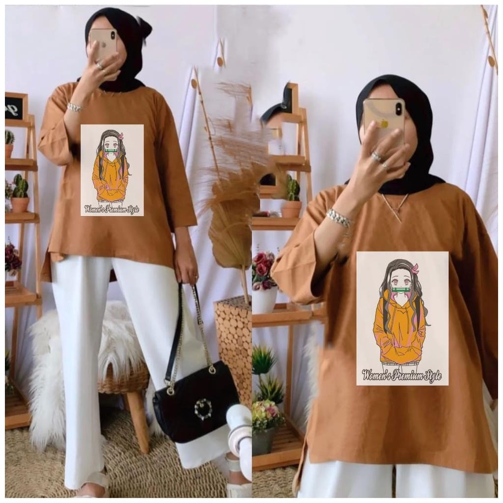 Atasan Wanita Kekinian Baju Wanita Terbaru Jiso Blouse Sablon Matt Combed 24s Ootd Wanita Fashion Muslim