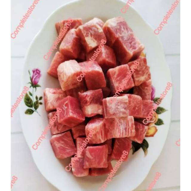 

HARGA EKONOMIS SAIKORO BEEF WAGYU CUBE STEAK 500gram