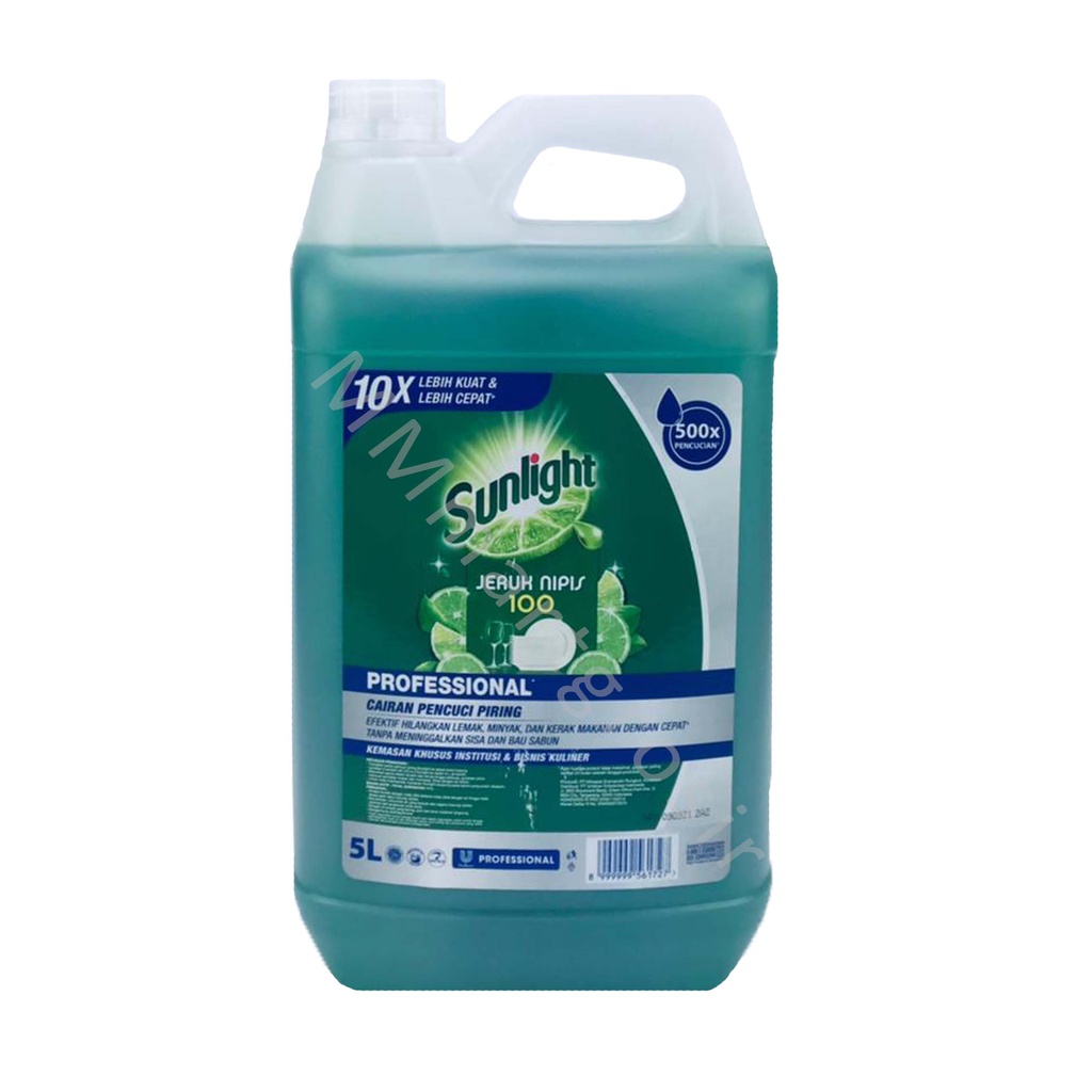 Sunlight Jeruk Nipis 100 / Pembersih / Cairan Pencuci Piring / 4.5 Liter