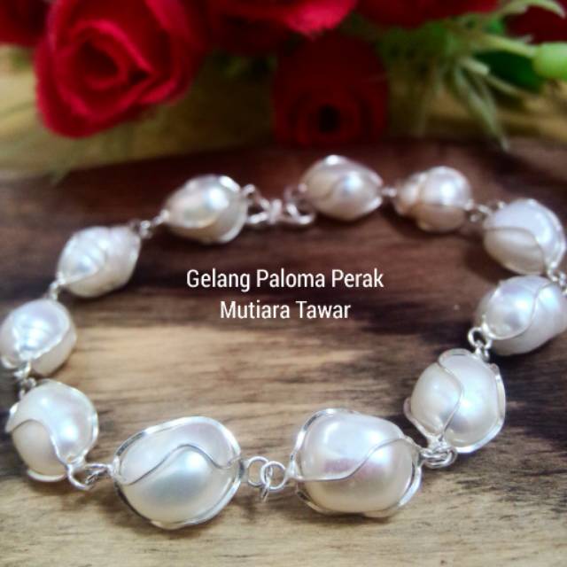 Gelang Perak Mutiara Lombok