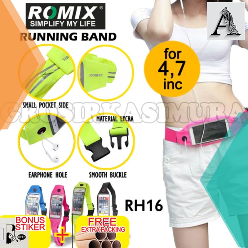 

Murah Running Belt - Tas Jogging model Sarung Ikat Pinggang 4.7inch RH16 - Biru Muda
