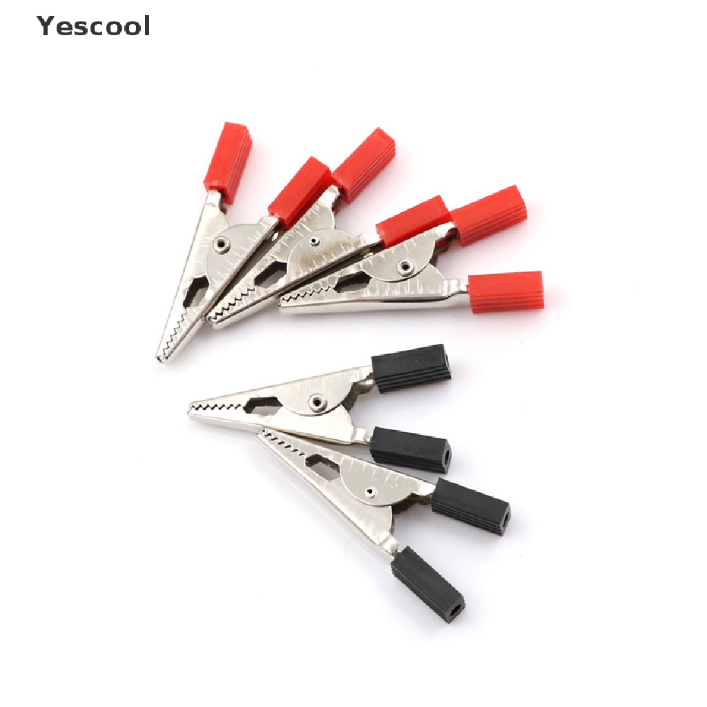 Yescool 5Pcs Capit Buaya 50mm Bahan Metal Dengan Gagang Plastik