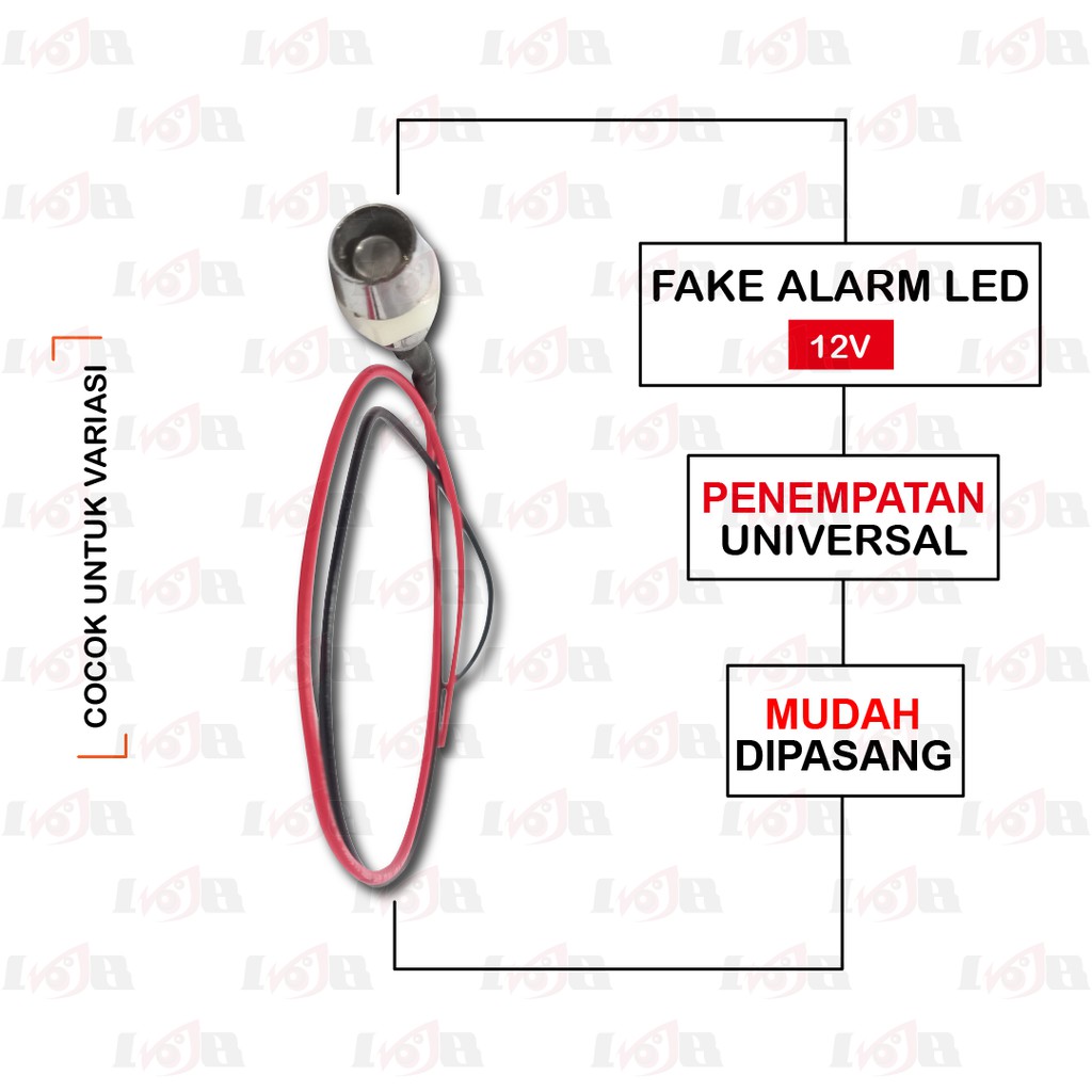 Fake Alarm Palsu Led Kedip 12v Anti Maling Curi Motor Pencurian Mobil