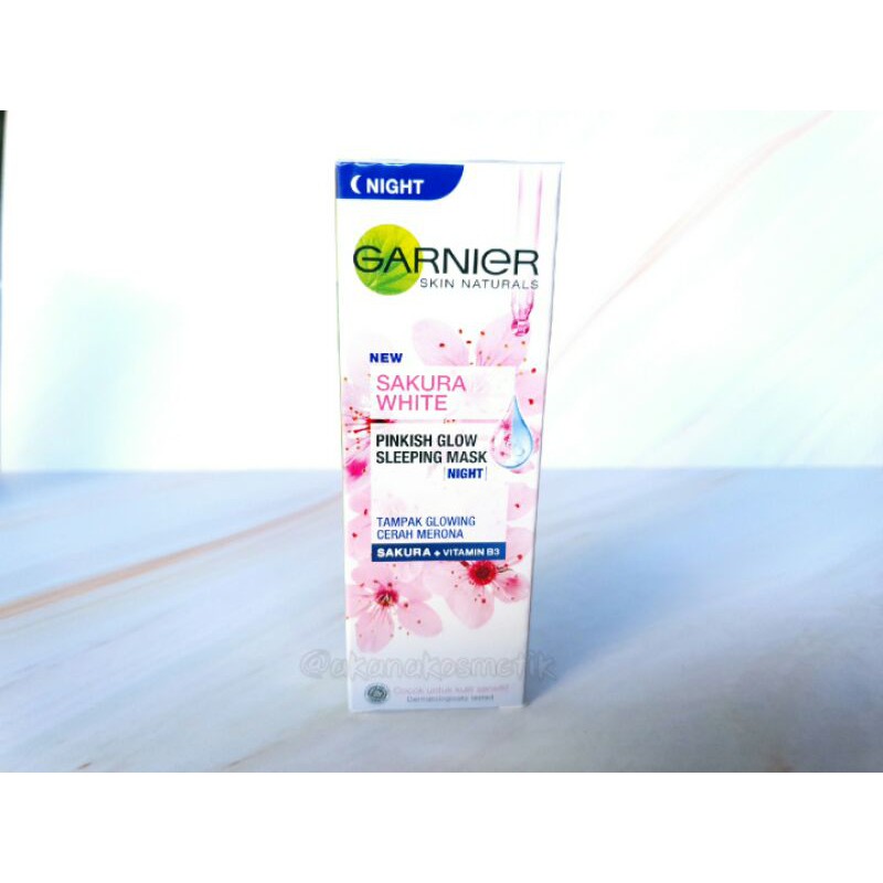 GARNIER SAKURA WHITE PINKISH GLOW SLEEPING MASK NIGHT 20 ml