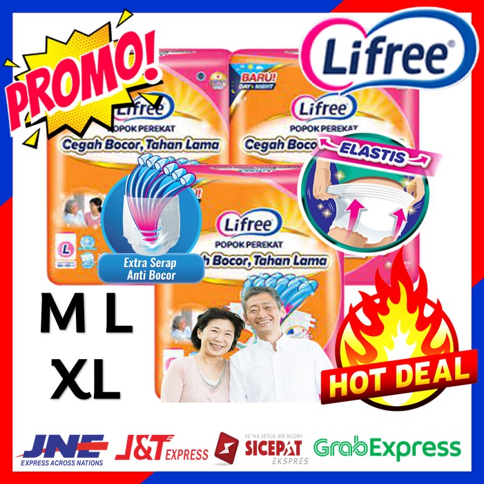 PAMPERS POPOK DEWASA CELANA M L XL LIFREE PROMO