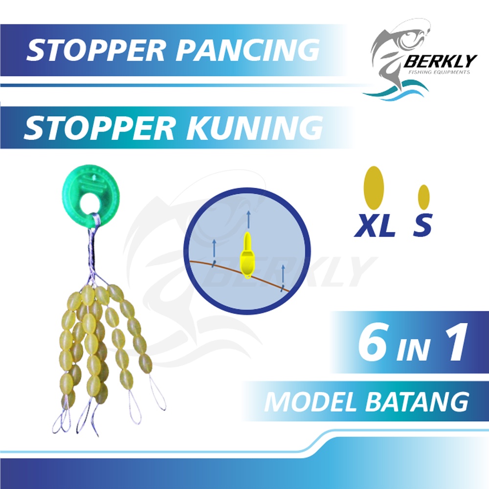 BERKLY Stopper Batang Float Warna Kuning Alat Pancing 01pcs Ukuran XL L M S 2S Penangkap Ikan YL01