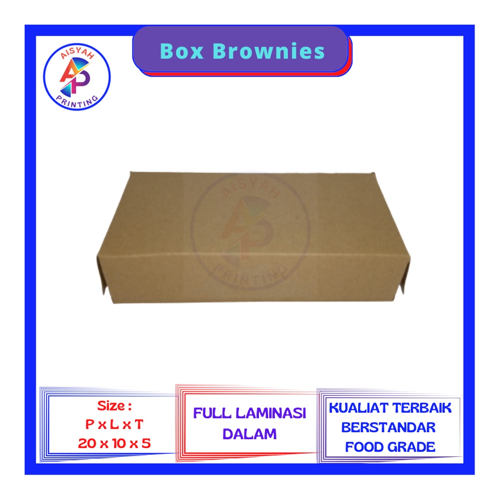 dus brownies - ukuran 20x10x5 - box brownies - kotak kue brownies - dus box kemasan kue brownies - k