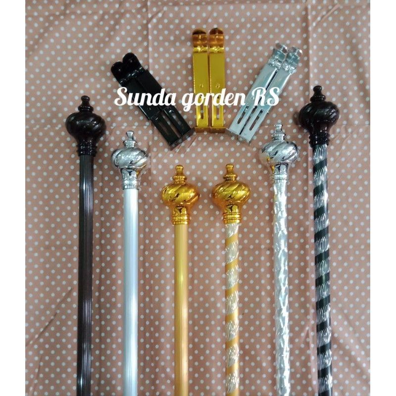besi gorden Batang gorden Tiang gorden full set uril motif polos garis