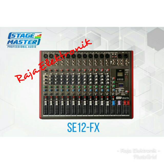 Mixer 12 Channel STAGEMASTER Professional Effects Echo Reverb Karaoke Mixer 12Ch Karoke Audio Sound