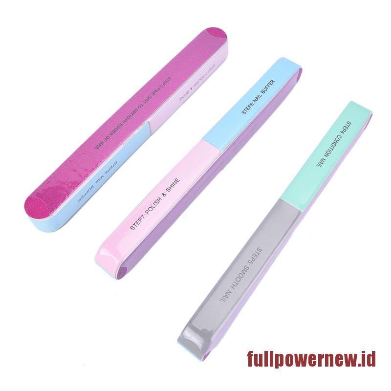 【COD】3Pcs 7in1 Finger Toe Nail File Buffer Shiner Manicure Pedicure Polishing Sanding