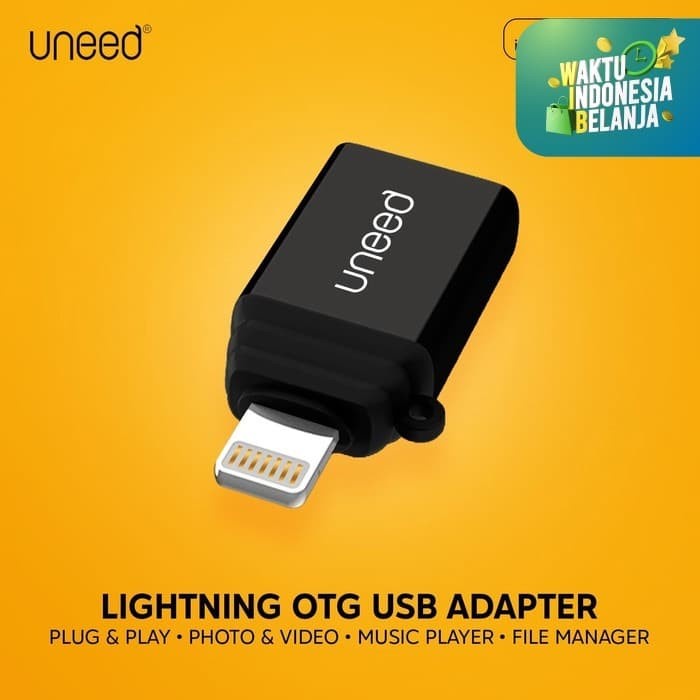 Uneed Lightning Otg Usb Adapter Converter Iphone Ipad Plug & Play