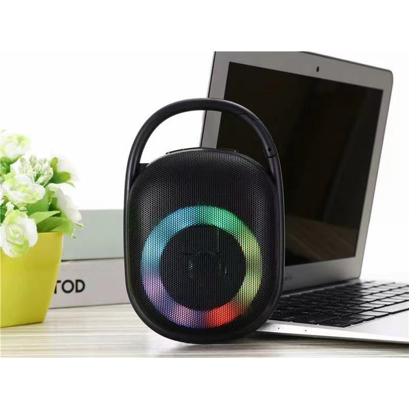 Speaker Bluetooth LED KIMISO CLIP 5 + RGB Portable Speker CLIP5 Wireless TWS 2 in 1