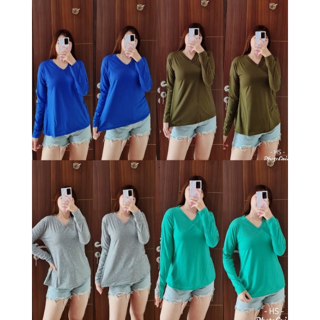 VLONG SIZE L&amp;XL REALPICT/VLONG WANITA/VNECK PANJANG