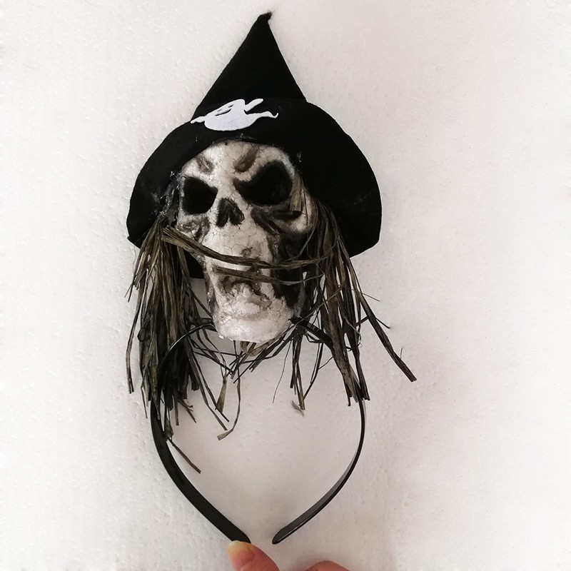 HBSW bando tengkorak nenek sihir halloween party pesta prank trap rumah hantu headband