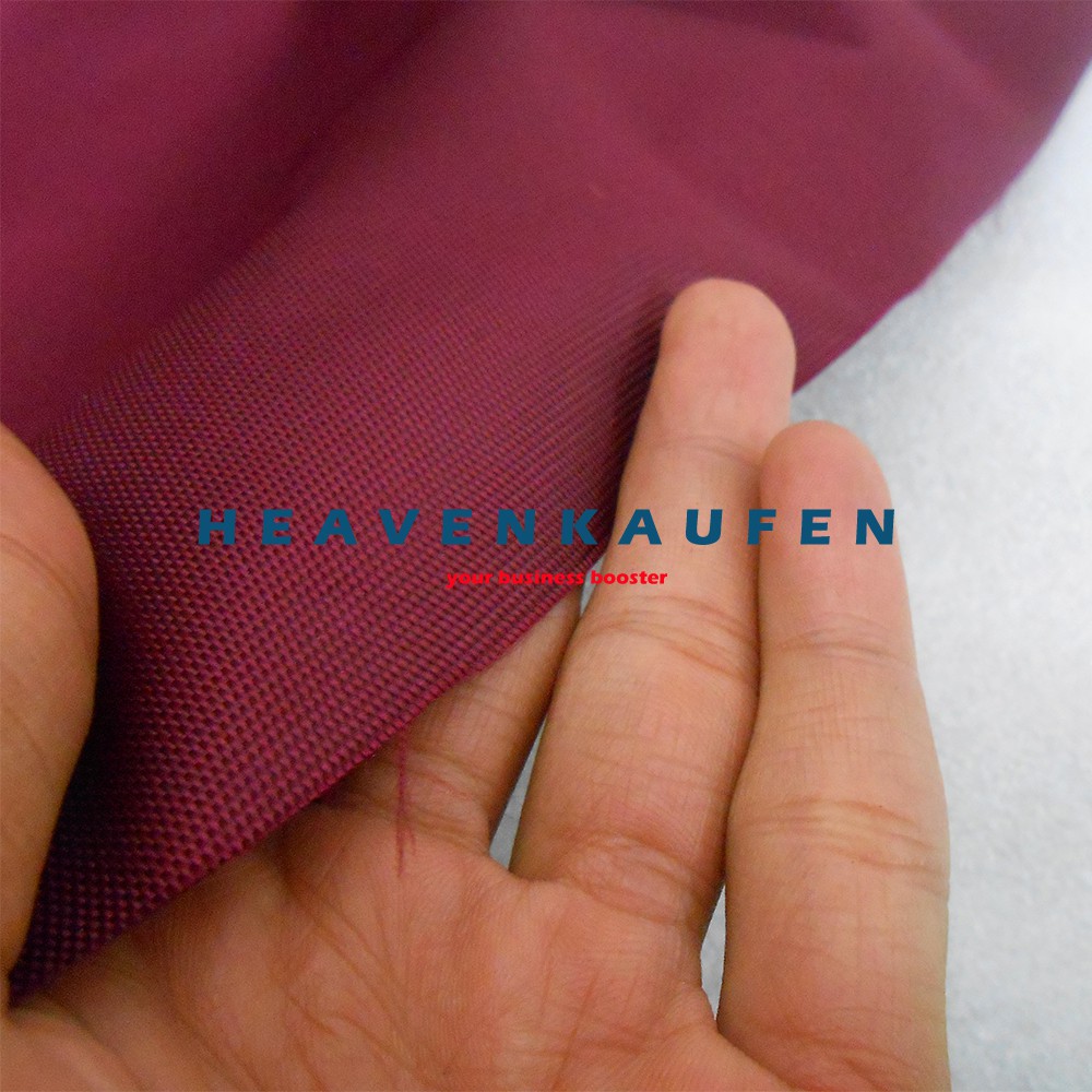 Bahan Kain Tas Cordura Nilon Glossy Warna Merah Hati (Maroon) Harga Per Meter