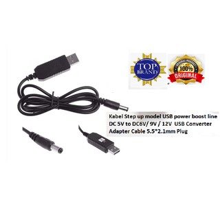 Kabel Step Up USB DC 5v to 9v/12v Supply Charger Converter Adapter Kabel 5.5*2.1mm Plug