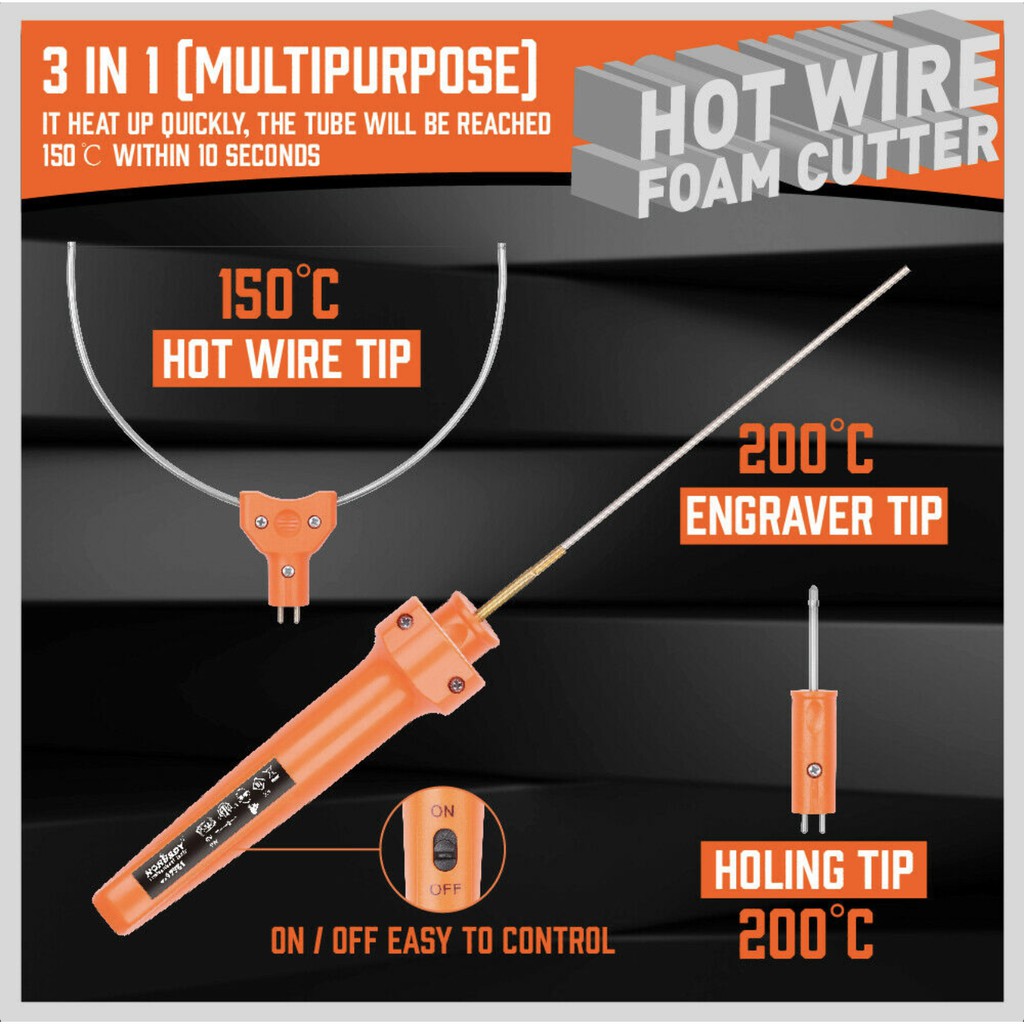 IKURA Alat Pemotong Gabus 3 in 1 - Styrofoam Cutter - Potong Gabus