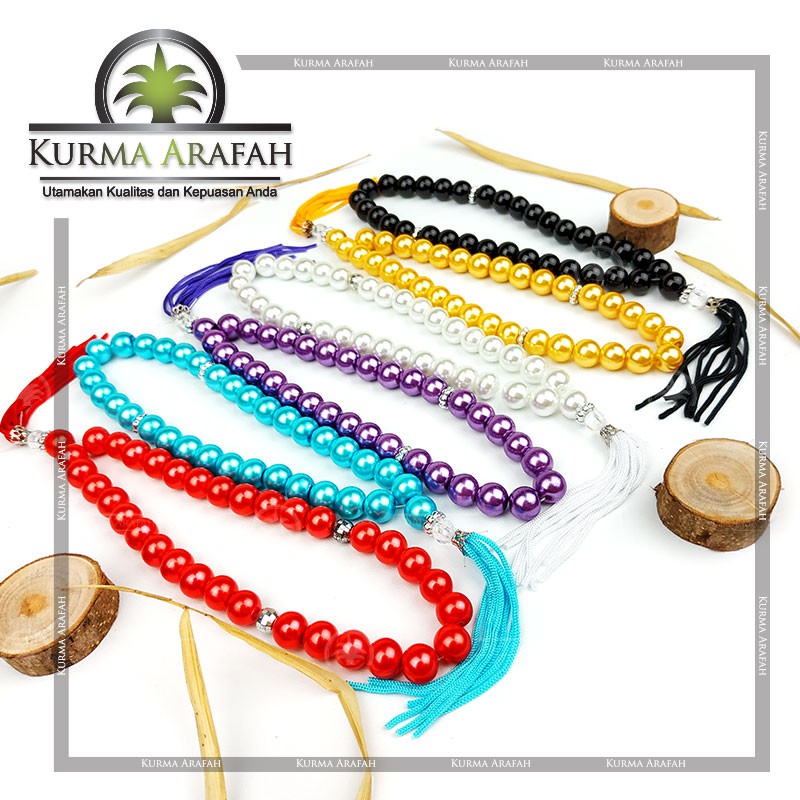 Tasbih Mutiara Sintetis 33 Per Lusin (12 Pcs)