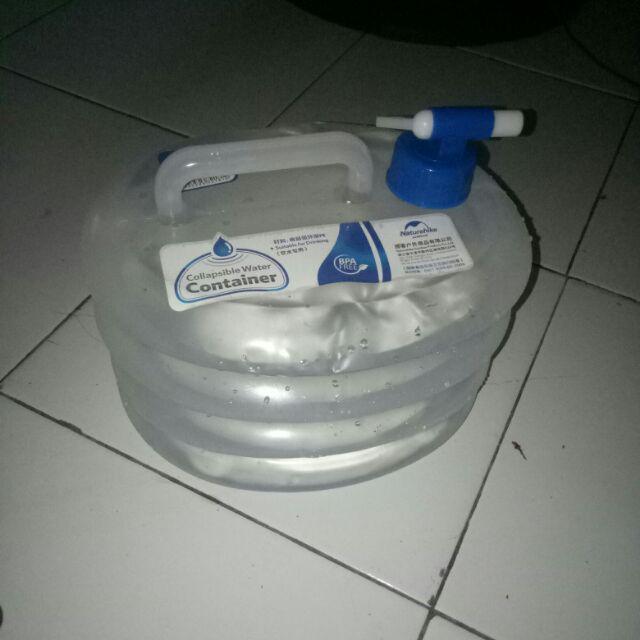 Portable Water Naturehike 5l Jerigen Penampung Air Lipat Hiking Camping Outdoor