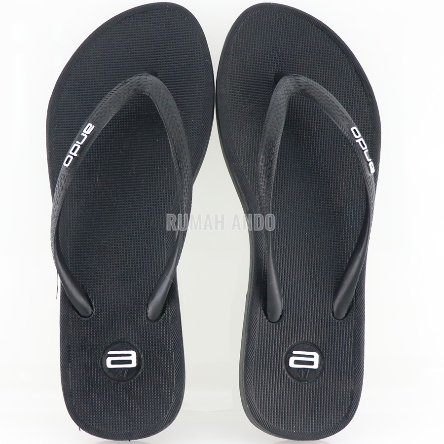 Ando Kelly Hitam/Hitam - Sandal Jepit Wanita Ando Surabaya
