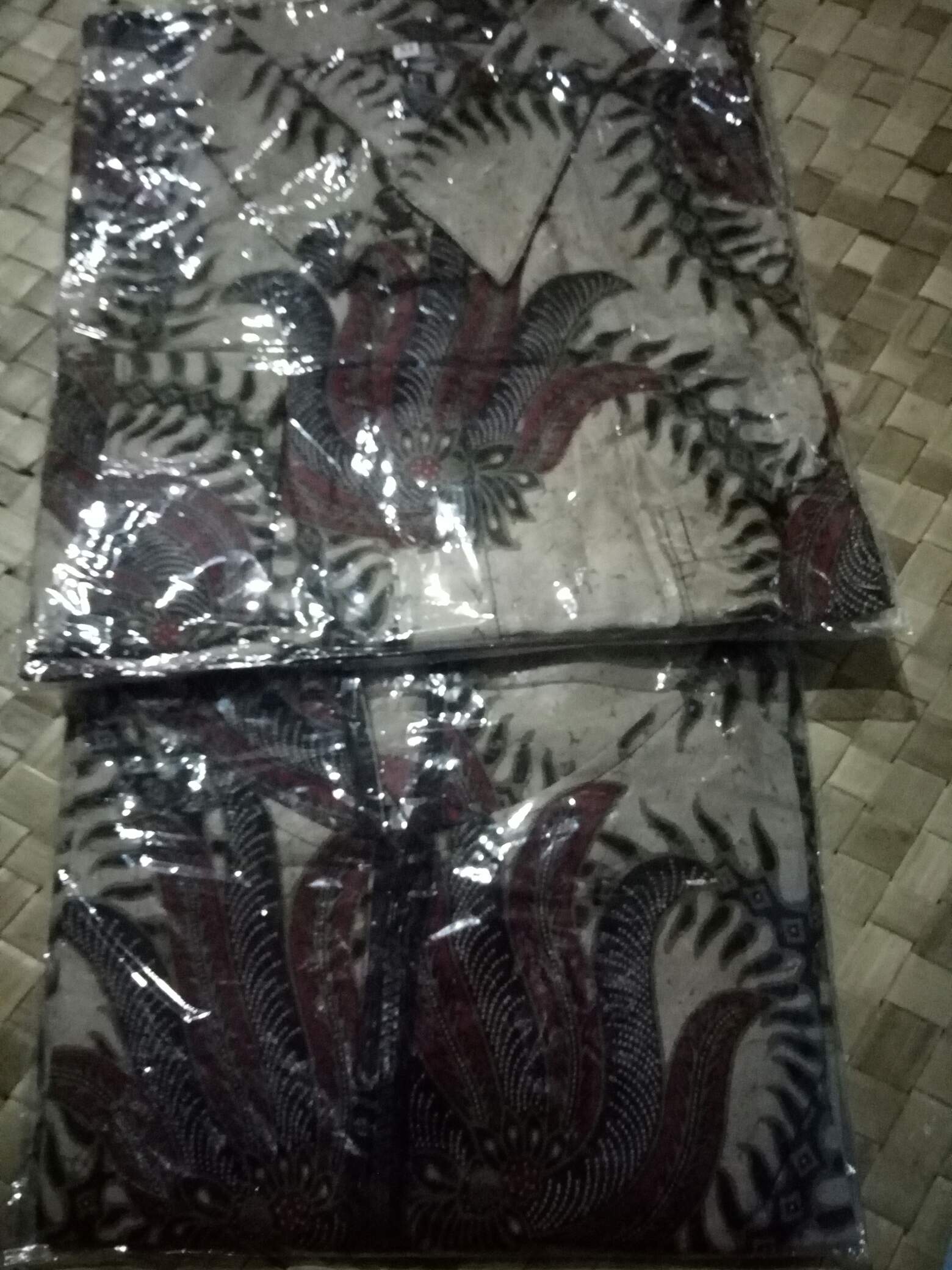 Couple Batik Tunik Modern Seragam Kerja Kantor Lengan Panjang Terbaru