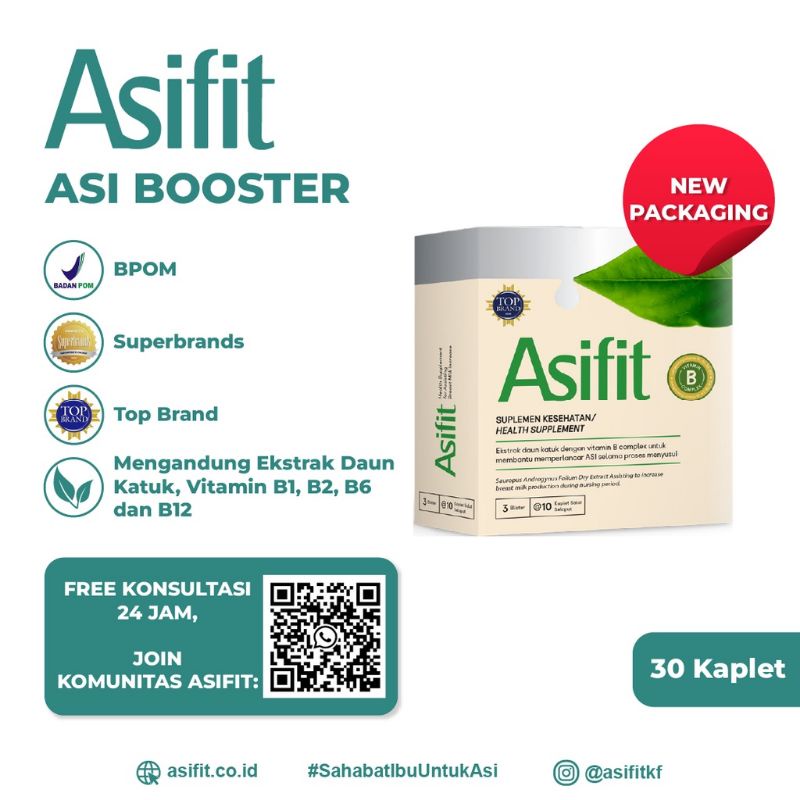 ASIFIT SIPLEMEN PELANCAR ASI 30 KAPLET (1 Box/3 Blister)