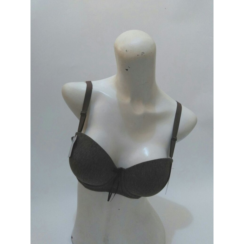 Bra / Bh SOREX 11118 MELANGE BH Busa Kawat HALF CUP setengah polos basic Kait 2 BK