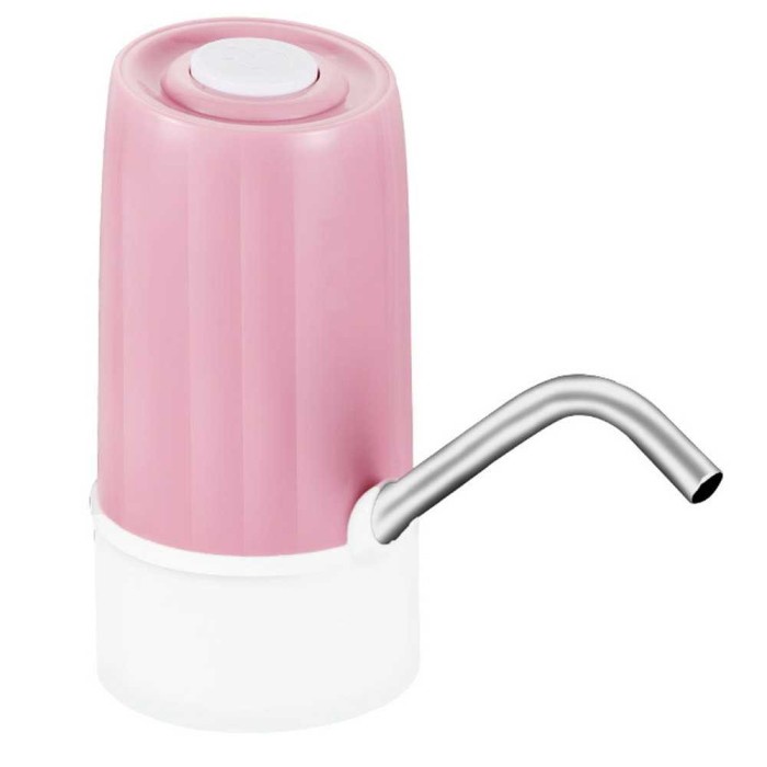 Aman Pompa Galon Elektrik Rechargeable Dispenser Air Galon Usb Ready Pink Trendi
